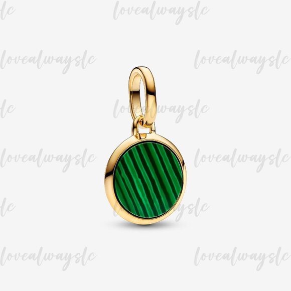 Pandora Jewelry - Pandora Green Engravable Mini Medallion Charm